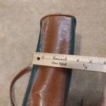 J.G. Hook Leather Brown Green Small Purse Bag Adjustable Purse Zipper Cross Body Photo 11