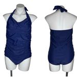 YONIQUE One Piece Blue Swimsuit Halter Tie Removable Soft Cups Plus Size 18W NEW Photo 10