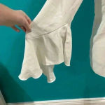 IRO  Haley Bell-Sleeve V-Back Top, Ecru white. Photo 2