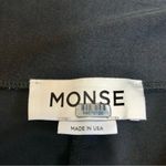 MONSE Stretchy Biker Shorts Black & White Logo Side Stripes Athleisure Scuba szL Size L Photo 10