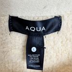 AQUA  Boucle‎ Knit Cropped Cardigan Gold Button Pockets Cream Size L Photo 8