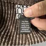 Clara Sun Woo Sweater Womens Medium Turtleneck Ribbed Stretch Pullover USA Made Brown Photo 5