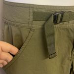 prAna  Olive Green Outdoor Nylon Blend Adjustable Waist Capri Pants- Size 4 Photo 5