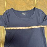 Quince  Jersey Maternity Nursing Long Sleeve Tee Top Blouse Shirt Navy Blue XS Photo 9