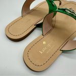 Kate Spade  Cassis Patent Green Heart Thong Sandals Size 9 Photo 7