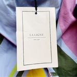 NWT La Ligne Stella Tiered Ruffle Cotton Midi Dress Lavender Swirl Size Medium Purple Photo 12