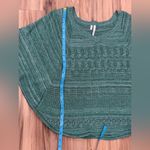 Studio Y πππVintage Green With Metallic Green Threads Flowy Short Sleeve Shirt πππ Photo 3