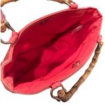 Liz Claiborne  Vintage Cloth Golf Theme Bamboo Tote Bag Photo 5