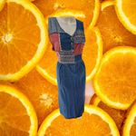 Bobbie Brooks Patchwork‎ Top Denim Bottom Dress Size L Blue Size L Photo 1