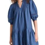 Sea New York Loren Tunic Dress Blue Embroidered Cotton Size L Yacht Wife Size L Photo 0