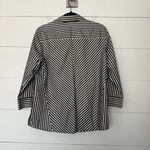 Foxcroft  Women’s 12 Non Iron Black White Blouse Top Photo 3