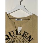 Daydreamer  New Queen Thermal XS Khaki Taupe Long Sleeve Top Photo 2