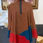 IC Collection Colorblocked Asymmetrical Quarter Zip Jacket ~ Size L 💛🍄 Brown Size L Photo 1