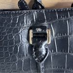 Michael Kors  Dillion Tote Black Croc Embossed Satchel Gold Hardware Structured Photo 8