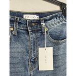 Cello  Jeans Sz 3 Womens High Rise Straight Leg Raw Split Hem Denim Jeans Photo 1