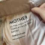 MOTHER Ultra High Waisted Tomcat Kick Fray Denim Shorts Washed Light Pink 29 Photo 12
