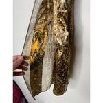 Tiger Stripe Chiffon Leopard Neck Wrap Scarf Womans Beautiful Sheer 13"W X 60"L Brown Photo 1