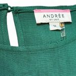 Andree by Unit Dark Green Boho Shift Top Photo 4