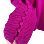 Boston Proper  100% Cashmere Sweater Small Fuchsia Square‎ Neck Balloon Sleeve Photo 8