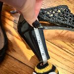 Donald Pliner Black leather and crochet open toe Photo 4