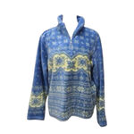 Talbots Vintage Fair Isle Snowflake Quarter Zip Fleece Sweater Shirt XL Photo 4