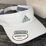 Adidas  Women’s White & Gray Reflective Adjustable Sun Visor Hat NEW OS Photo 1