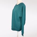 Time And Tru Green Pullover Sweatshirt Crewneck Long Sleeve Large Photo 4