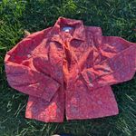 Paisley Western Coral Jacket Red Size M Photo 0