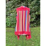 L&B  Lucky & Blessed M Western Fringe Striped Poncho Vest NWT Photo 3