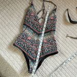 O'Neill O’Neill boho floral plunge v neck strapy low back one piece swimsuit small​​ Photo 11