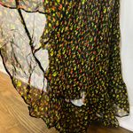 Caroline Constas Vivian Winter Rose 100% Silk V Photo 12