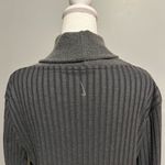Nike women’s Yoga Luxe Ribbed Cover Up Sweater gray size M Photo 4
