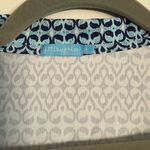 J. McLaughlin  Preppy Coastal Wrap Cap Sleeves Catalina Cloth Printed Dress, Large Photo 3