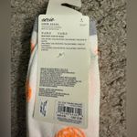 Aerie  White Socks Neon Orange Jack-O-Lantern Pumpkin Design & Silver Cuff NWT Photo 4