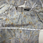 O.P.T. OnePrettyTime French tea floral printed elegant dress puff sleeves Sz S Photo 13