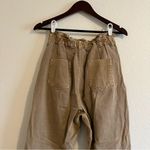 Bohme Women's Tan Straight Leg Khaki High Rise Paper Bag Pants Size Small Photo 4