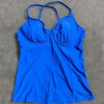 Athleta Kaimana Tankini Top 36 B/C TALL Swim Bustier Bra Cup Blue Surf Underwire Photo 1