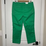 Crown & Ivy Crown & Ivy Charlotte Crop Pants Women's 10 Green Rolled Cuff Relaxed Fit NEW Photo 2
