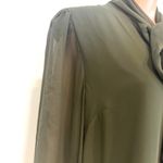Vince Camuto XL sheer balloon sleeve bow blouse TB 3085 Photo 6