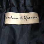 Anthropologie  Graham & Spencer Dark Blue Satin Silk Mini Skirt Small Photo 6