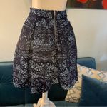 Maje  Blue Jeko Pleated Guipure Lace Mesh Skirt 2 Pockets Lined Back Zip Sz 1 XS Photo 4