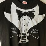 Urban Outfitters 80s Frank & Fran's Tuxedo Tee L USA Single Stitch Graphic 50/50 Black Unisex Photo 4