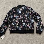 Hippie Rose  Floral Bomber Jacket - Black and Multicolor Photo 12