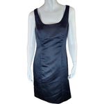 Tahari  Womens 6 Black Sleeveless Sheath Midi Cocktail Dress Lined Formal Photo 7
