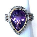 Alwand Vahan 14KT GENUINE 4 CARAT & DIAMOND RING DESIGNER -7.17 GRAMS!! Photo 0