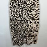 Proenza Schouler White Label Sleeveless Knit Zebra Leopard Midi Dress Womens M Black Size M Photo 3