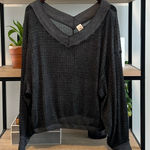 We The Free Lightweight Dolman Sleeve Waffle Knit Gray LS Top Tee, XS Photo 0