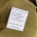 Garnet Hill Dropwaist Button-Up Dress Olive Green Floral Women's Size 2 Bohemian Photo 8