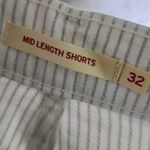 Levi's Blue and White Striped Mid Length Shorts Photo 4