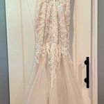 Elegant White Lace Gown beaded 4 wedding dress prom formal see measurements Photo 1